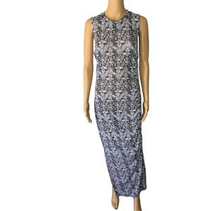 Ed Hardy Snow Tiger Mock Neck Mesh Cover Up Dress